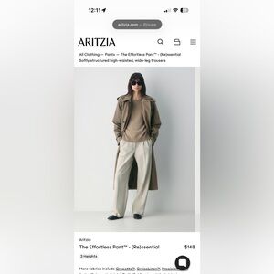 Wilfred - NWT- The Effortless Pant - (Re)essential - Size 4